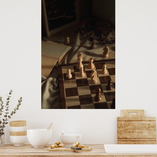 Chess school art photo poster (Küche)