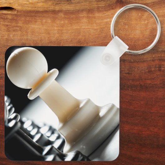 Chess Soldier Printed Keychains Schlüsselanhänger (Rückseite)
