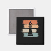 Chess Teile Retro Magnet (Vorderseite/Rückseite)