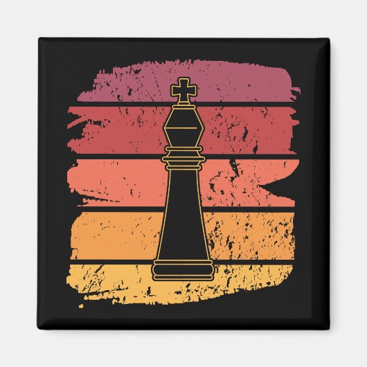 Chess Teile Retro Magnet (Vorne)