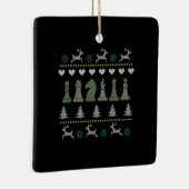 Chess Teile Ugly Christmas Keramikornament (Rechts)