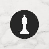 Chess Theme Party Confetti - Black & White Circles Konfetti (Klein Vorderseite)