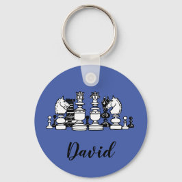 Chess Themed Personalized Keychain Schlüsselanhänger