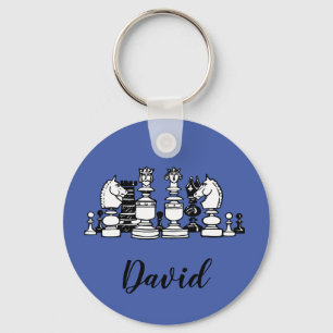 Chess Themed Personalized Keychain Schlüsselanhänger