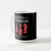 Chess Waiting for Command Funny Gamer Strategy Kaffeetasse (Vorderseite Links)