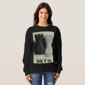 Chess word game Rook and Roll with chess piece roo Sweatshirt (Vorne ganz)