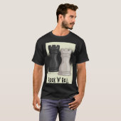 Chess word game Rook and Roll with chess piece roo T-Shirt (Vorne ganz)