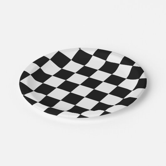 Chessboard Pappteller (Schrägansicht)