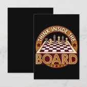 ChessBoard Quote Chess Player Thinking Game Board Einladung (Vorne/Hinten)