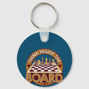 ChessBoard Quote Chess Player Thinking Game Board Schlüsselanhänger