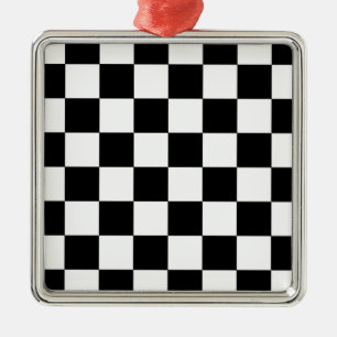 Chessboard Silbernes Ornament