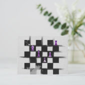 Chessboard und Amethyst Schach-Komposition Postkarte (Stehend Vorderseite)