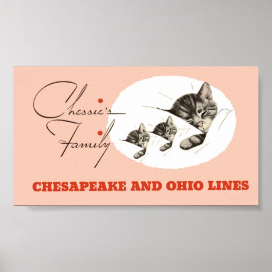 Chessie die Eisenbahn Kitten und ihre Kinder Poster (Vorne)