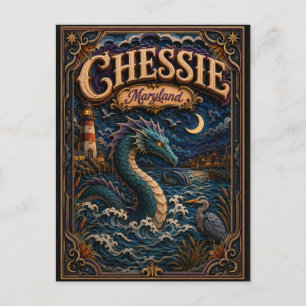 Chessie Maryland Popcut Legenden Postkarte
