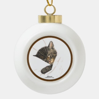 Chessie the Kitten Keramik Ball Ornament