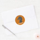 Chessmaster Black Horse Runder Aufkleber (Umschlag)