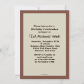 Chessmen Geburtstagsparty Einladung (Rückseite)