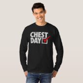 CHEST DAY checkmark workout gym routine exercise f T-Shirt (Vorne ganz)