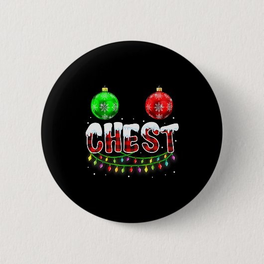 Chest Nuts Christmas Funny Matching Couple Chestnu Button (Vorderseite)