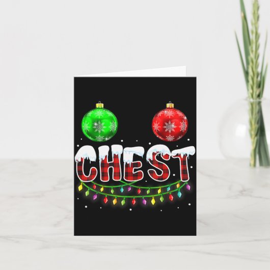 Chest Nuts Christmas Funny Matching Couple Chestnu Karte (Vorderseite)