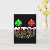 Chest Nuts Christmas Funny Matching Couple Chestnu Karte (Gelbe Blume)