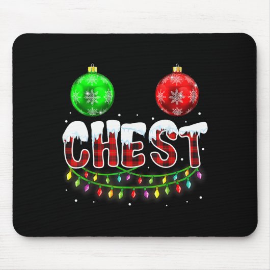 Chest Nuts Christmas Funny Matching Couple Chestnu Mousepad (Vorne)