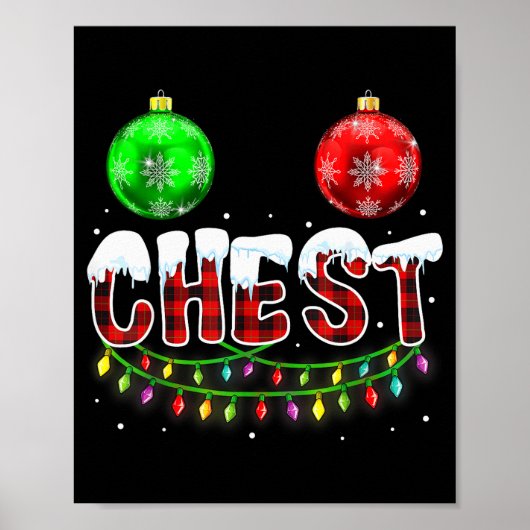 Chest Nuts Christmas Funny Matching Couple Chestnu Poster (Vorne)