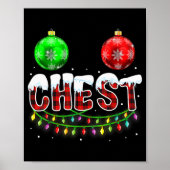 Chest Nuts Christmas Funny Matching Couple Chestnu Poster (Vorne)