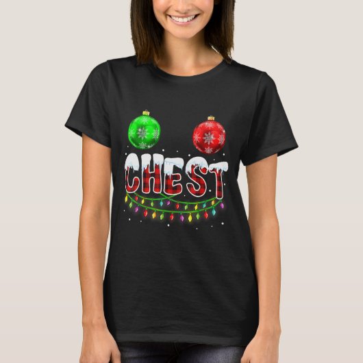 Chest Nuts Christmas Funny Matching Couple Chestnu T-Shirt (Vorderseite)