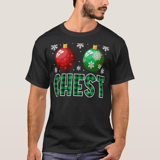 Chest Nuts Christmas   Matching Couple Chestnuts T-Shirt (Vorderseite)