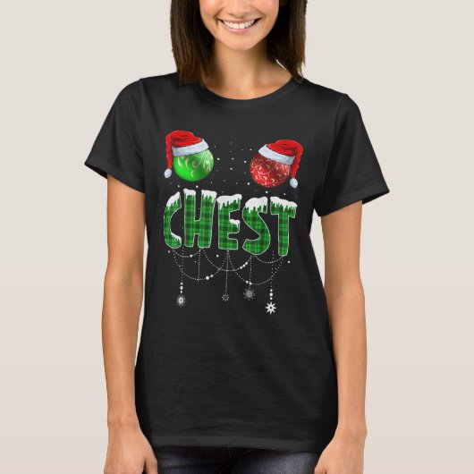 Chest Nuts Christmas T Shirt Matching Paar Chest (Vorderseite)