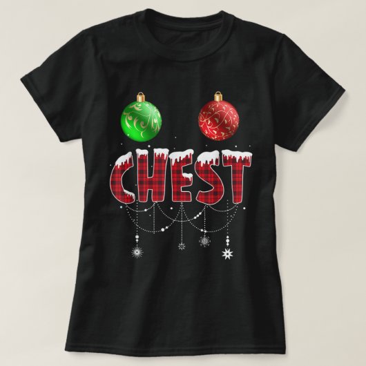 Chest Nuts Christmas T Shirt Matching Paar Chest (Design vorne)