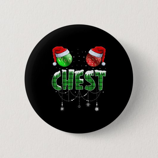 Chest Nuts Christmas T Shirt Matching Paar Chest Button (Vorderseite)