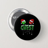 Chest Nuts Christmas T Shirt Matching Paar Chest Button (Vorne & Hinten)