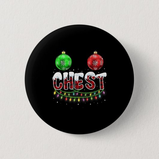 Chest Nuts Christmas T Shirt Matching Paar Chest Button (Vorderseite)