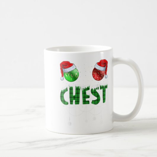 Chest Nuts Christmas T Shirt Matching Paar Chest Kaffeetasse (Rechts)
