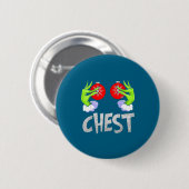 Chest Nuts Matching Chestnuts Christmas Snow Coupl Button (Vorne & Hinten)