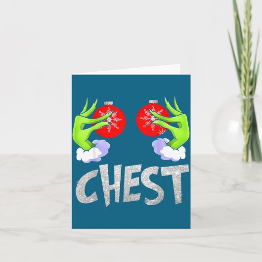 Chest Nuts Matching Chestnuts Christmas Snow Coupl Karte (Vorderseite)
