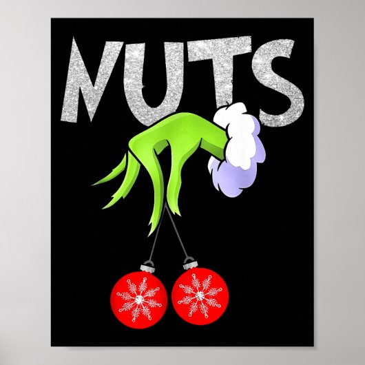 Chest Nuts Matching Chestnuts Christmas Snow Coupl Poster (Vorne)