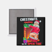 Chest Nuts Roasting Funny Naughty Santa Dirty Food Magnet (Vorderseite/Rückseite)