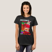 Chest Nuts Roasting Funny Naughty Santa Dirty Food T-Shirt (Vorne ganz)