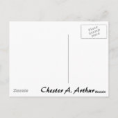 Chester A. Arthur 21 Postkarte (Rückseite)