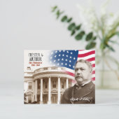 Chester A. Arthur - 21. Präsident der USA Postkarte (Stehend Vorderseite)