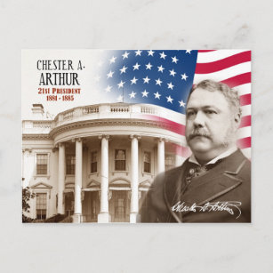 Chester A. Arthur - 21. Präsident der USA Postkarte