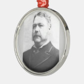 Chester A. Arthur 21. Präsident Silbernes Ornament (Links)