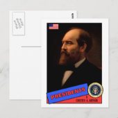 Chester A. Arthur Baseball Card Postkarte (Vorne/Hinten)