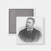 Chester Alan Arthur , graviert von A. Weger Magnet (Vorderseite/Rückseite)