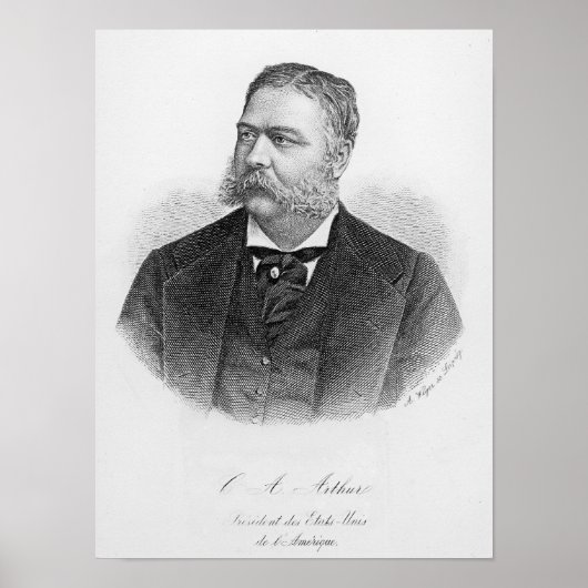 Chester Alan Arthur , graviert von A. Weger Poster (Vorne)