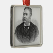 Chester Alan Arthur, graviert von A. Weger Silbernes Ornament (Rechts)