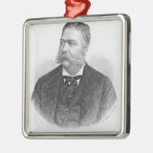 Chester Alan Arthur, graviert von A. Weger Silbernes Ornament (Links)